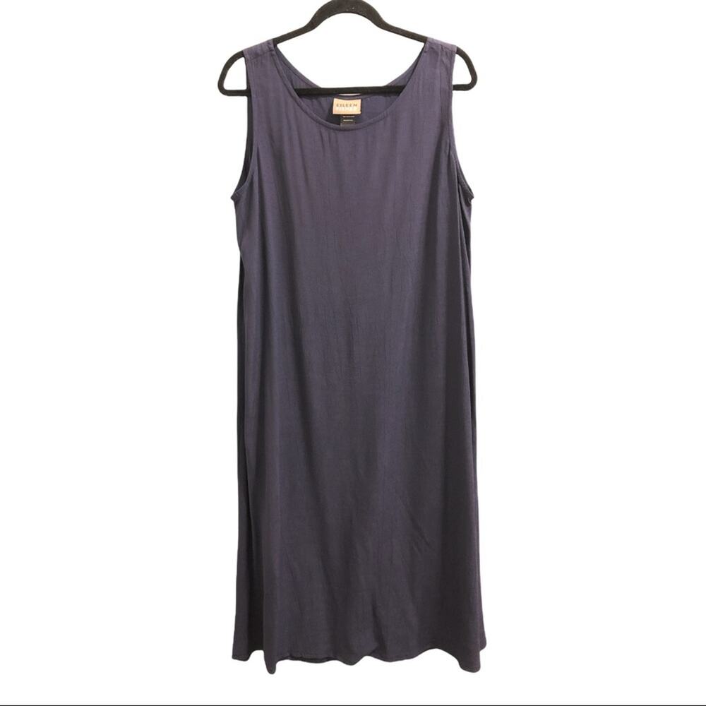 Eileen Fisher Sleeveless‎ Maxi Long Dress Blue 1 S/M